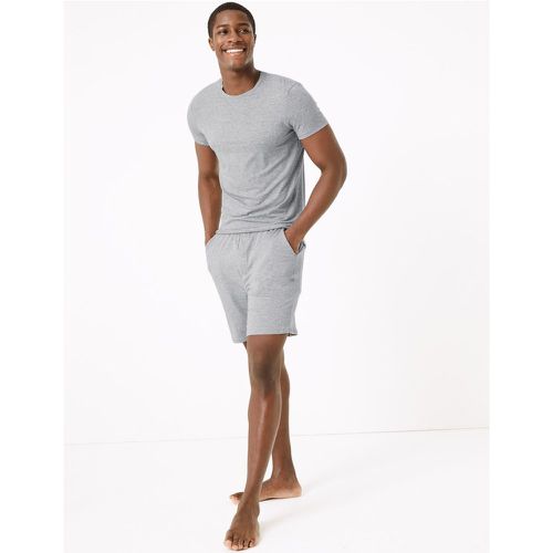 Premium Cotton Supersoft Pyjama Shorts grey - Marks & Spencer - Modalova