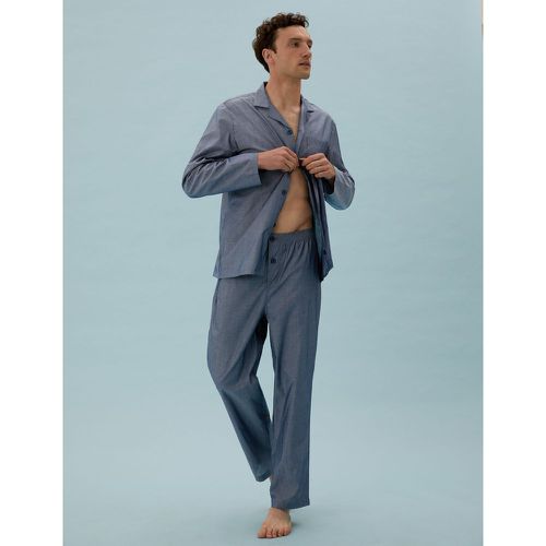Cotton Chambray Pyjama Set blue - Marks & Spencer - Modalova