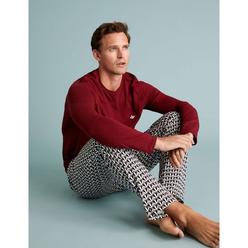 Pure Cotton Badger Geo Print Pyjama Set red - Marks & Spencer - Modalova