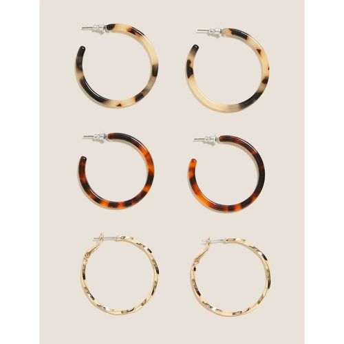Pack Resin Mixed Hoop Earrings Set -coloured - Marks & Spencer - Modalova