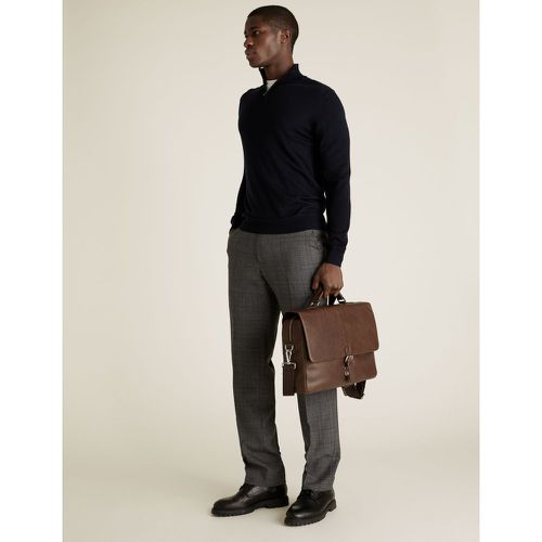 Leather Formal Briefcase brown - Marks & Spencer - Modalova