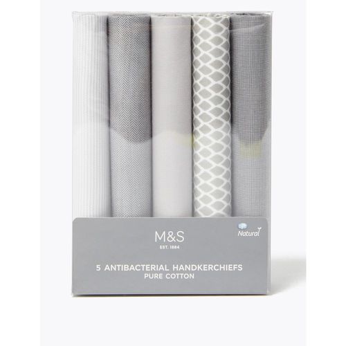 Pk Pure Cotton Handkerchiefs grey - Marks & Spencer - Modalova