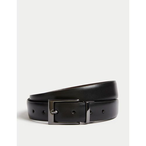 Leather Reversible Belt black - Marks & Spencer - Modalova