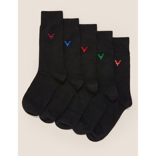 Pack Cool & Fresh™ Stag Socks - Marks & Spencer - Modalova