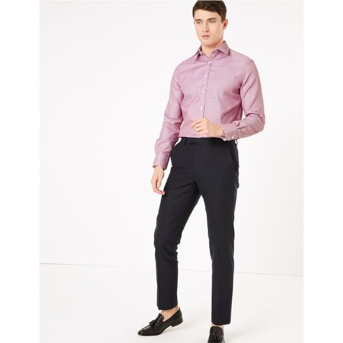 Pure Cotton Tailored Fit Textured Shirt pink - Marks & Spencer - Modalova