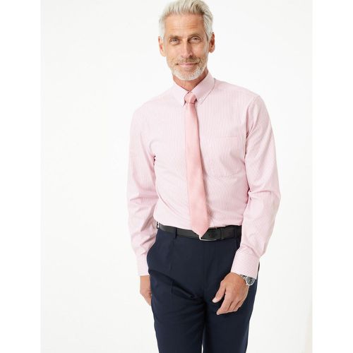 Tailored Fit Easy Iron Bengal Striped Shirt pink - Marks & Spencer - Modalova