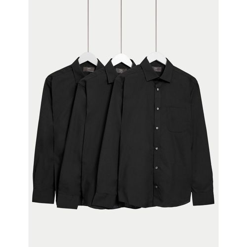Pack Slim Fit Long Sleeve Shirts - Marks & Spencer - Modalova