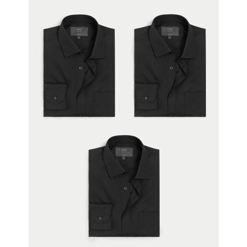 Pack Tailored Fit Long Sleeve Shirts - Marks & Spencer - Modalova