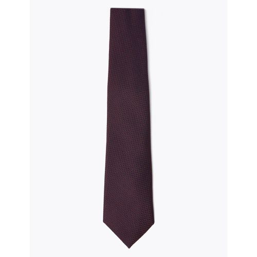 Textured Pure Silk Tie red - Marks & Spencer - Modalova