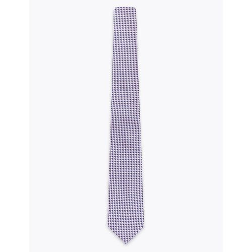 Slim Woven Geometric Tie pink - Marks & Spencer - Modalova