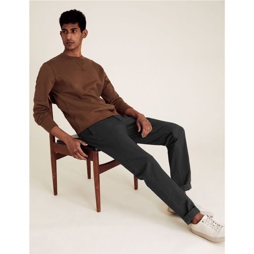 Slim Fit Textured Stretch Chinos grey - Marks & Spencer - Modalova