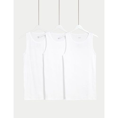 Pack Pure Cotton Sleeveless Vests - Marks & Spencer - Modalova