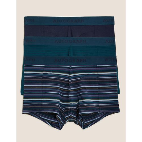 Pack Premium Cotton Striped Hipsters blue - Marks & Spencer - Modalova