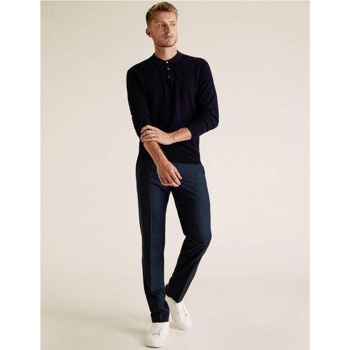 Slim Fit Trousers with Stretch navy - Marks & Spencer - Modalova