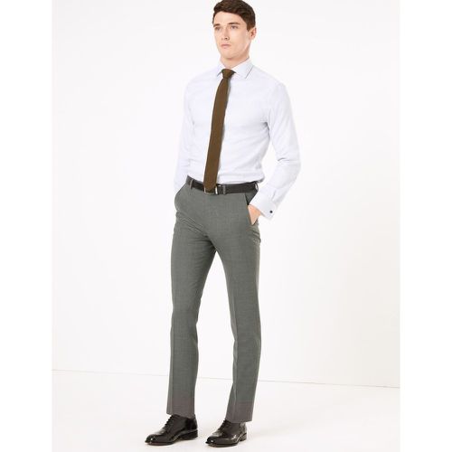 Tailored Fit Wool Trousers grey - Marks & Spencer - Modalova