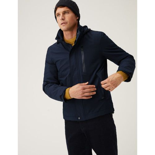 Fleece lined Windbreaker Jacket with Stormwear™ navy - Marks & Spencer - Modalova