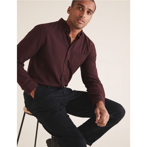 Pure Cotton Flannel Shirt red - Marks & Spencer - Modalova