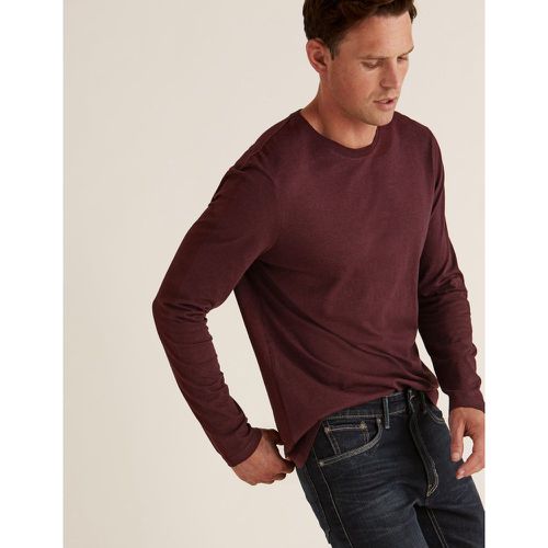 Pure Cotton Long Sleeve T-Shirt red - Marks & Spencer - Modalova
