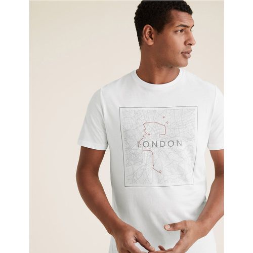 Pure Cotton London Map Graphic T-Shirt - Marks & Spencer - Modalova