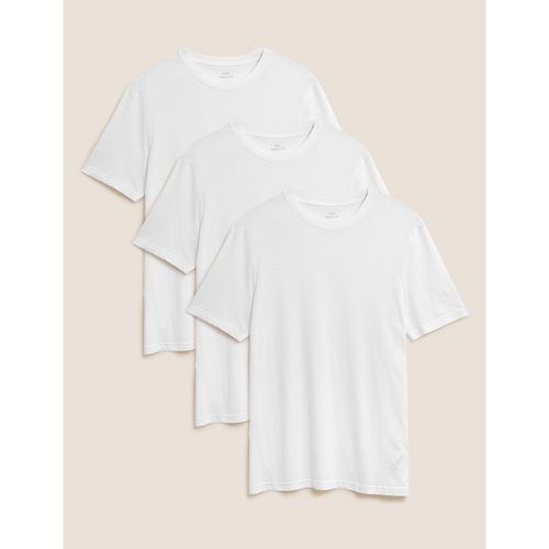 Pack Pure Cotton Crew Neck T-Shirts - Marks & Spencer - Modalova