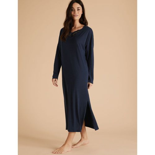 Cotton Modal Lace Trim Nightdress - Marks & Spencer - Modalova