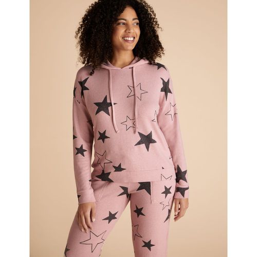 Cosy Star Print Lounge Hoodie pink - Marks & Spencer - Modalova
