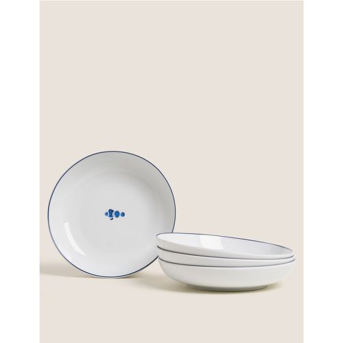 Set of 4 Nautical Pasta Bowls blue - Marks & Spencer - Modalova