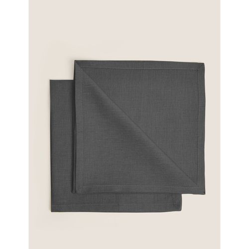 Set of 2 Linen Napkins grey - Marks & Spencer - Modalova