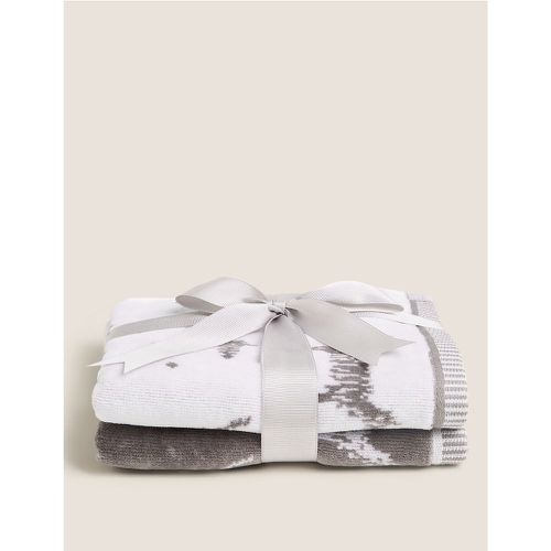 Pack Pure Cotton Battersea Dogs Towels grey - Marks & Spencer - Modalova