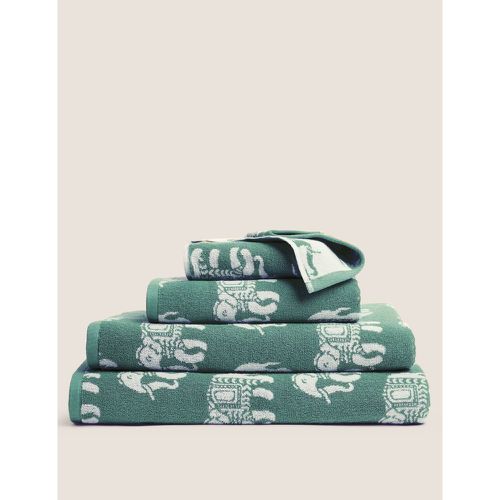 Priya Pure Cotton Elephant Towel green - Marks & Spencer - Modalova