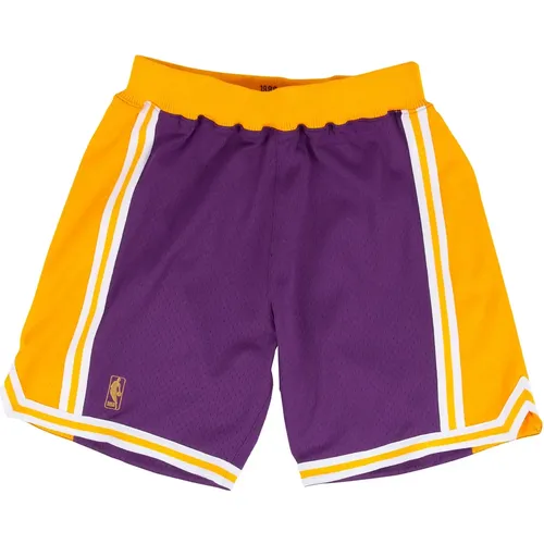 Pantaloncini Los Angeles Lakers NBA Authentic Road 96-97 - Mitchell & Ness - Modalova
