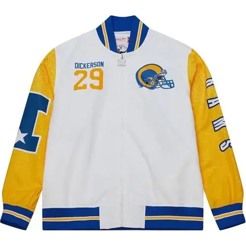 Giacca sportiva Los Angeles Rams NFL Player Burst Warm Up Eric Dickerson - Mitchell & Ness - Modalova