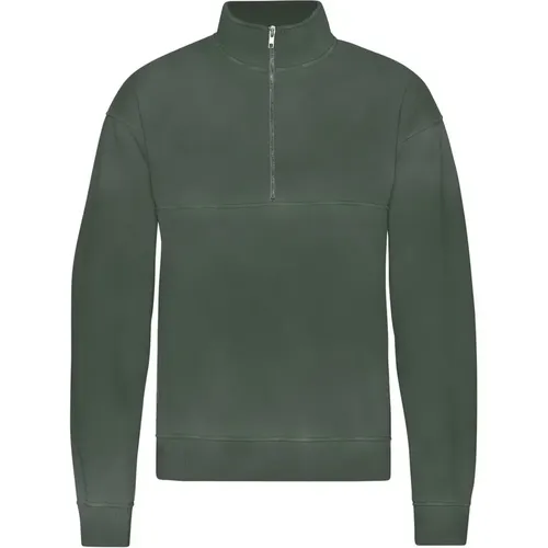 Il maglione per tutti i giorni. Il Quarter Zip è essenzialmente il girocollo rimasterizzato, con petto più ampio, spalla oversize e colletto a metà - MAG7384367 - Modalova