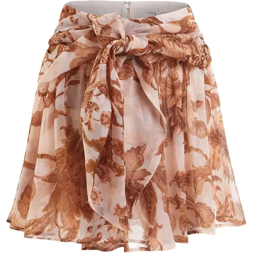 Minirock aus synthetischem Gewebe. Ausgestellter Schnitt. Die Größe ist mittelgroß. Mit Reißverschluss zu schließen. STOFF: Plissierter Chiffon.S - MAG5389482 - Modalova