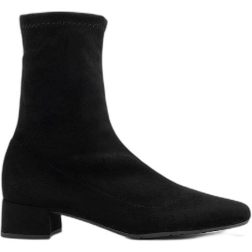 Stivaletti neri da donna con gambale alto, che supera la caviglia. Realizzati in tessuto leggero, non foderati - ideali per la stagione di transizione - MAG11591086 - Modalova