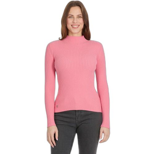Elegant und sexy, der vegane Pullover MILLENA ist ikonisch. Mit seiner taillierten Passform, dem dicken Rippstrick und dem hohen Kragen schafft er ein - MAG11697321 - Modalova