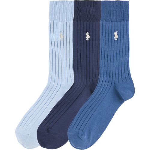 Pack of 3 Pairs of Socks in Egyptian Cotton Mix - Polo Ralph Lauren - Modalova