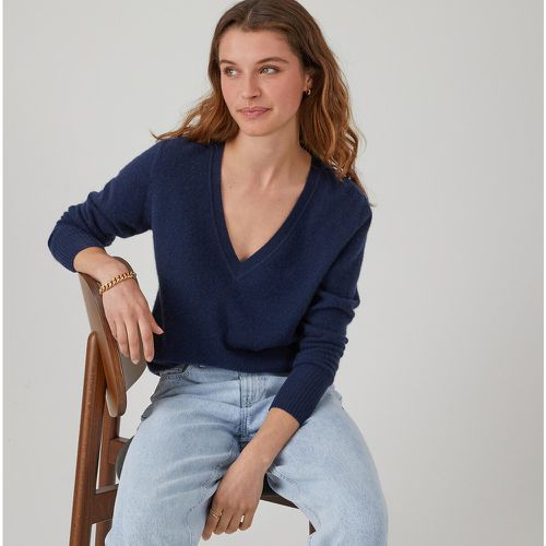 Fine Cashmere Knit Jumper with V-Neck - LA REDOUTE COLLECTIONS - Modalova