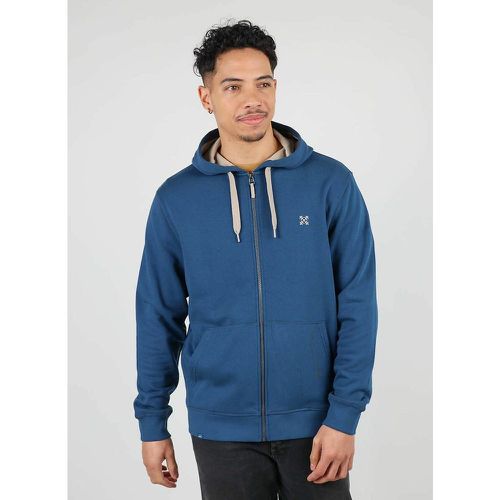 Embroidered Logo Zipped Hoodie in Cotton Mix - Oxbow - Modalova