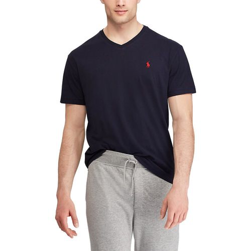 Jersey Cotton T-Shirt with V-Neck - Polo Ralph Lauren - Modalova