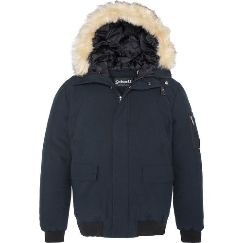 Keyburn Warm Bomber Jacket with Zip Fastening and Hood - Schott - Modalova