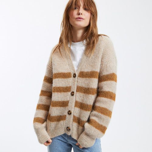 Signatures Gildas Cardigan in Striped Alpaca Blend - LA REDOUTE COLLECTIONS - Modalova