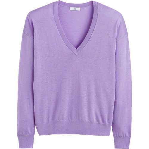 V-Neck Jumper in Draping Knit - LA REDOUTE COLLECTIONS - Modalova