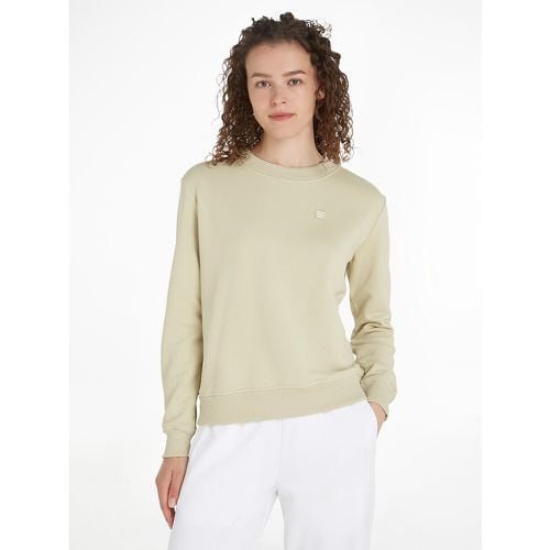 Cotton Mix Logo Sweatshirt with Crew Neck - Calvin Klein Jeans - Modalova