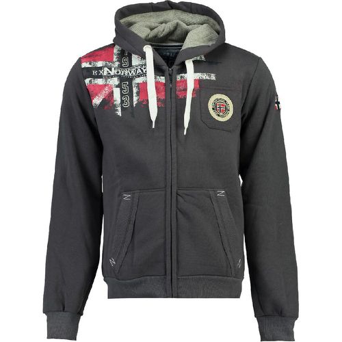 Fespote Printed Hoodie with Zip Fastening - geographical norway - Modalova