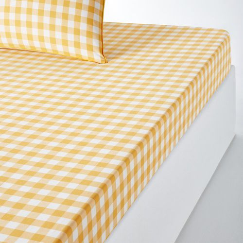 Veldi Check 100% Cotton Fitted Sheet - LA REDOUTE INTERIEURS - Modalova