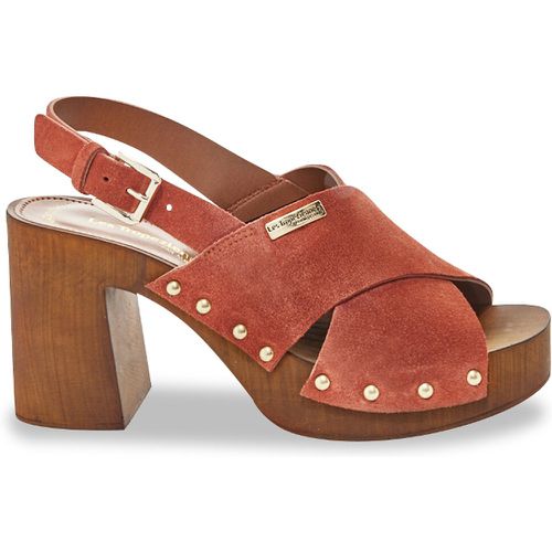 Tessy Leather Clog Sandals with Block Heel - LES TROPEZIENNES PAR M BELARBI - Modalova