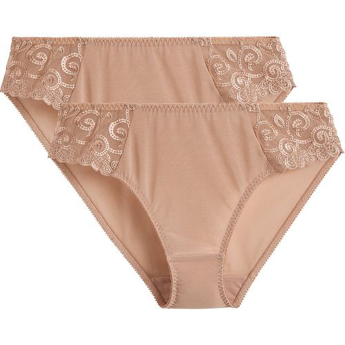 Pack of 2 Lyssa Knickers in Plain/Embroidered Tulle - LA REDOUTE COLLECTIONS - Modalova