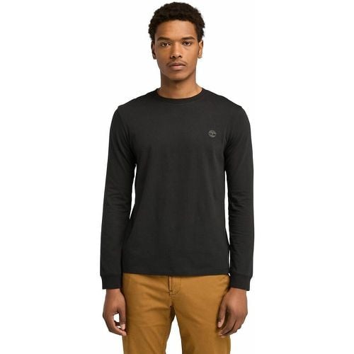 Cotton Slim Fit T-Shirt with Crew Neck and Long Sleeves - Timberland - Modalova