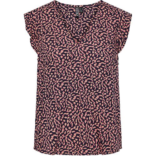 Printed V-Neck Blouse - Pieces - Modalova